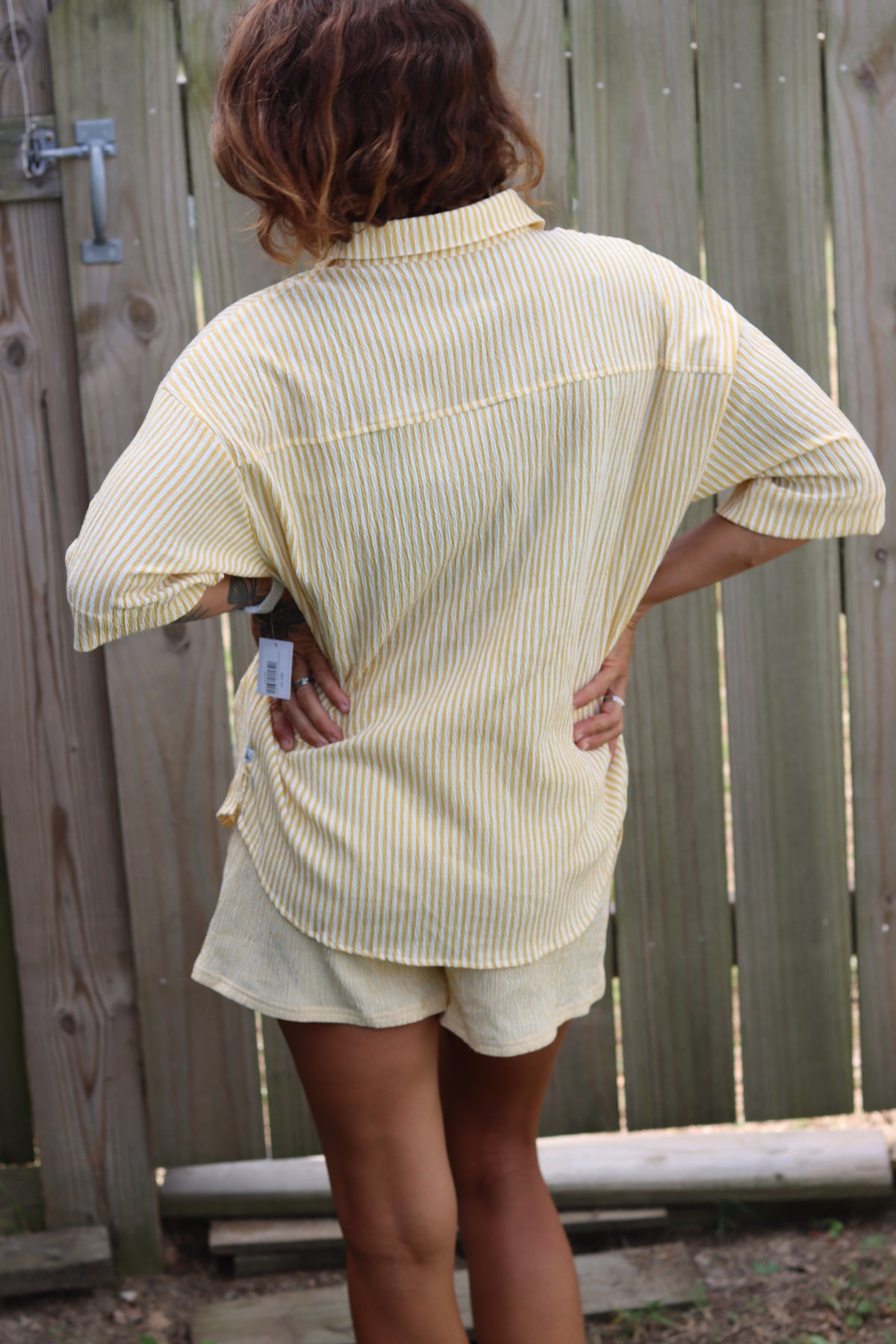 Myrtle Seersucker Button Up