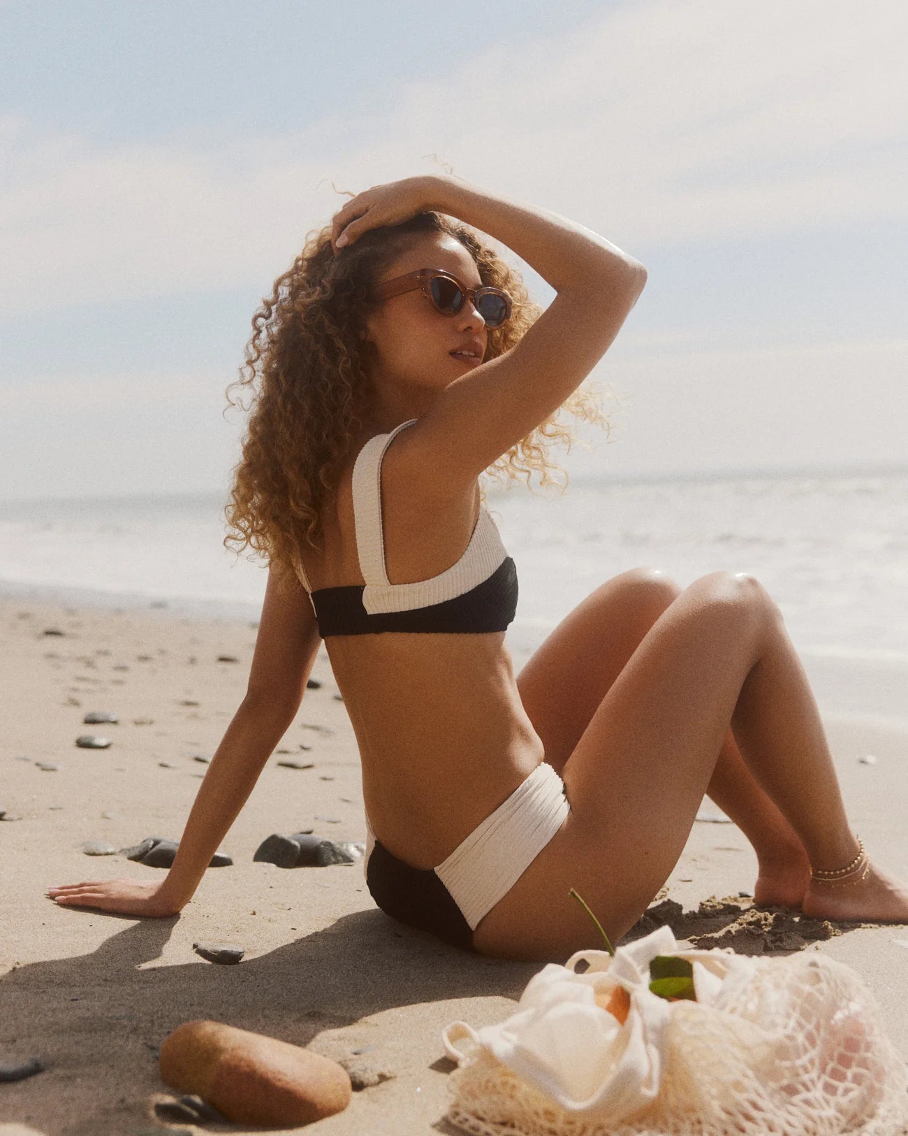Fer Bikini Top - Black/Ivory