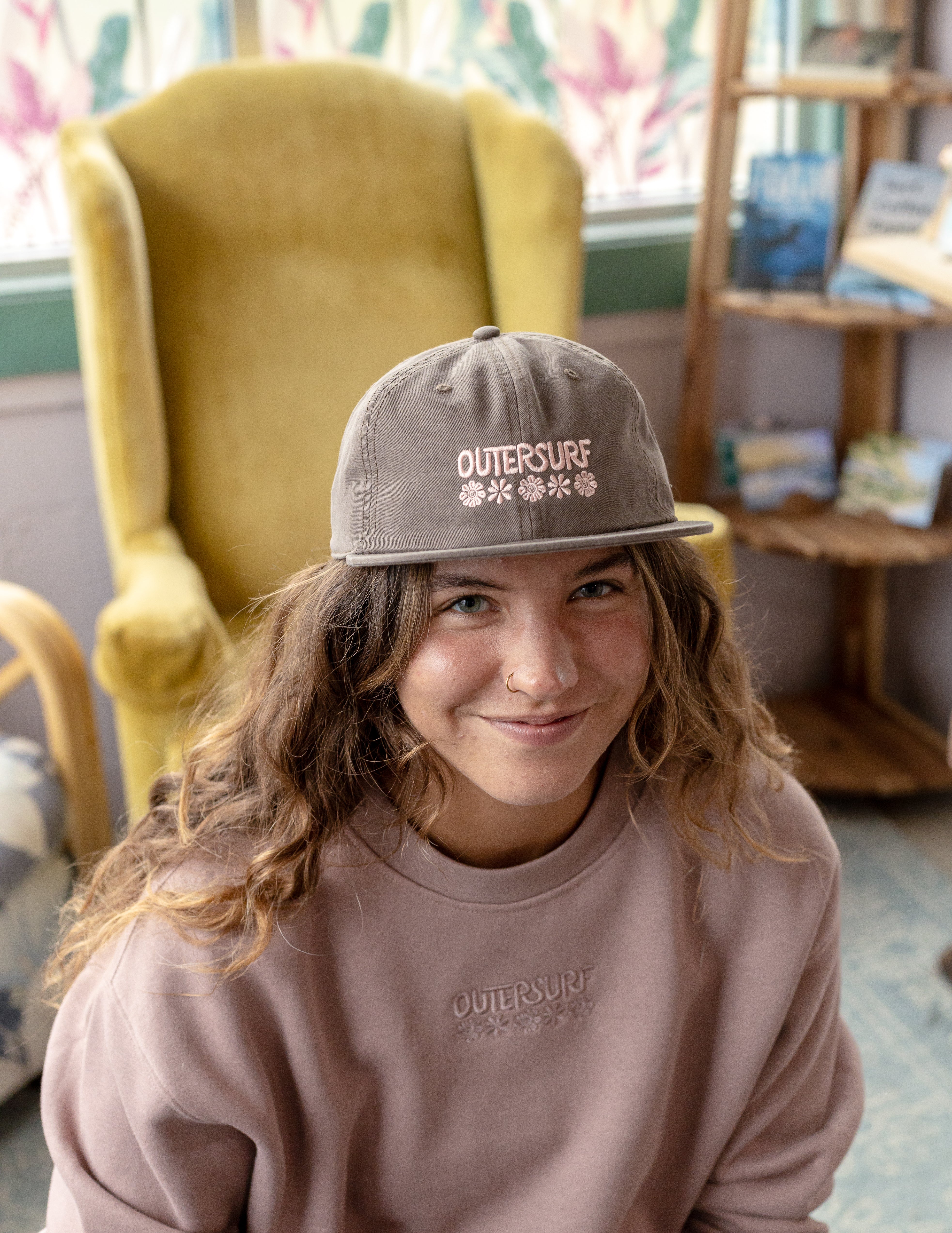 Brown Flat Brim Hat – Outer Surf