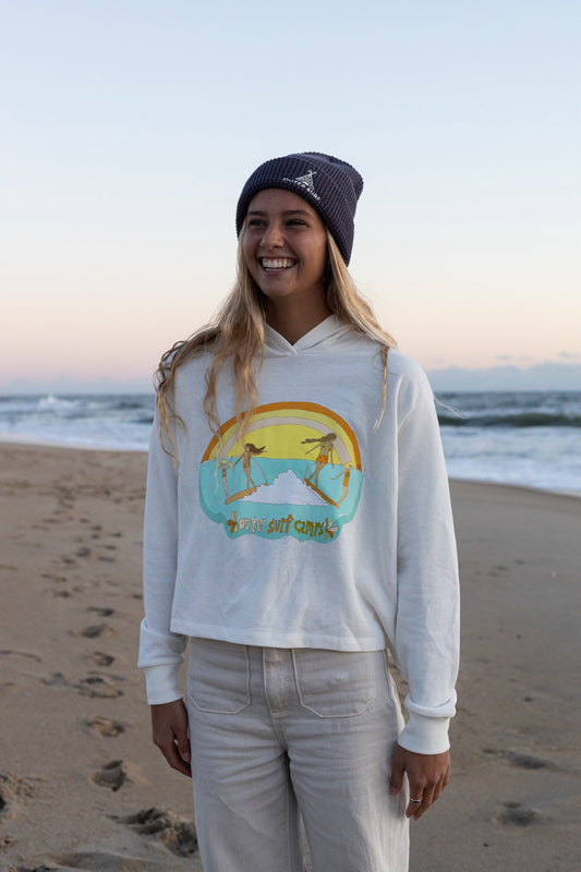 Women's Cropped Terry Surf Camp Hoodie