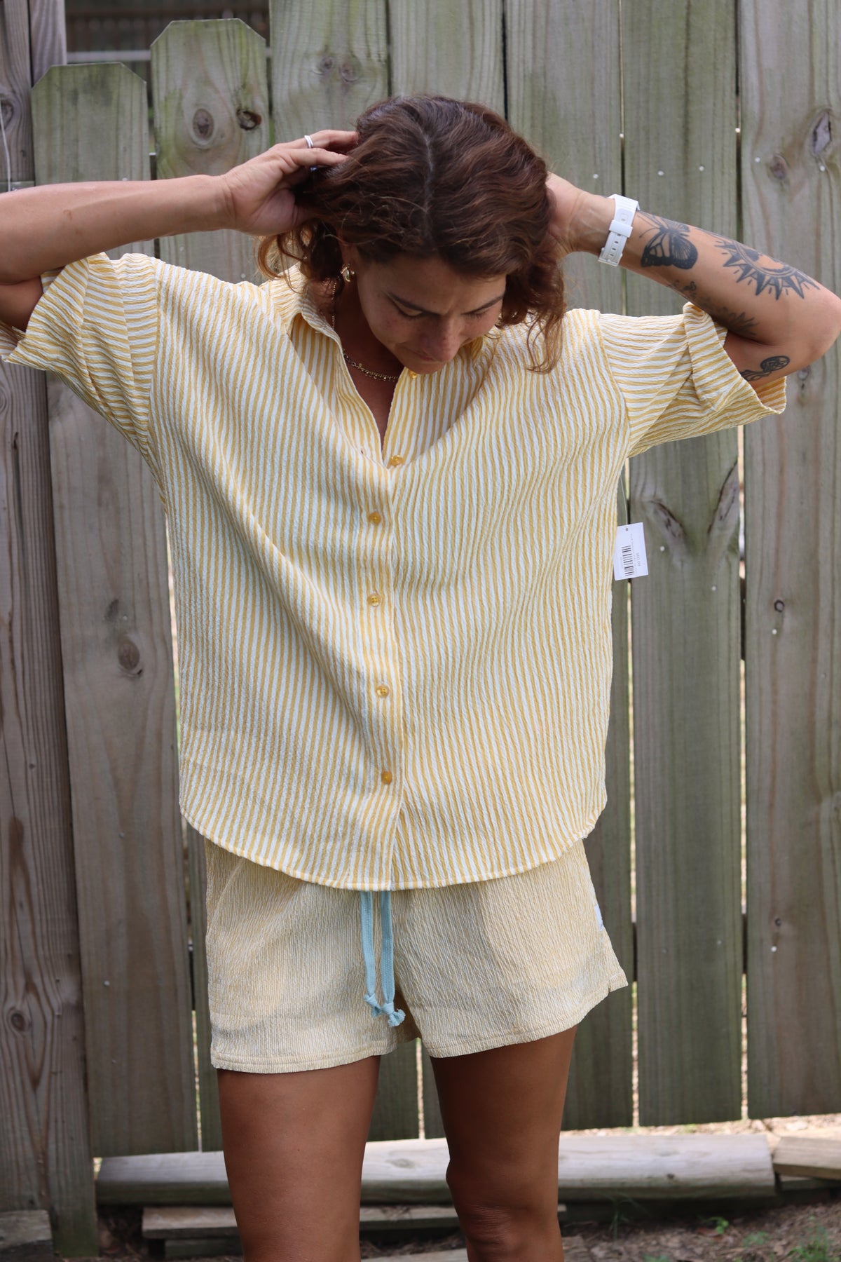 Myrtle Seersucker Button Up