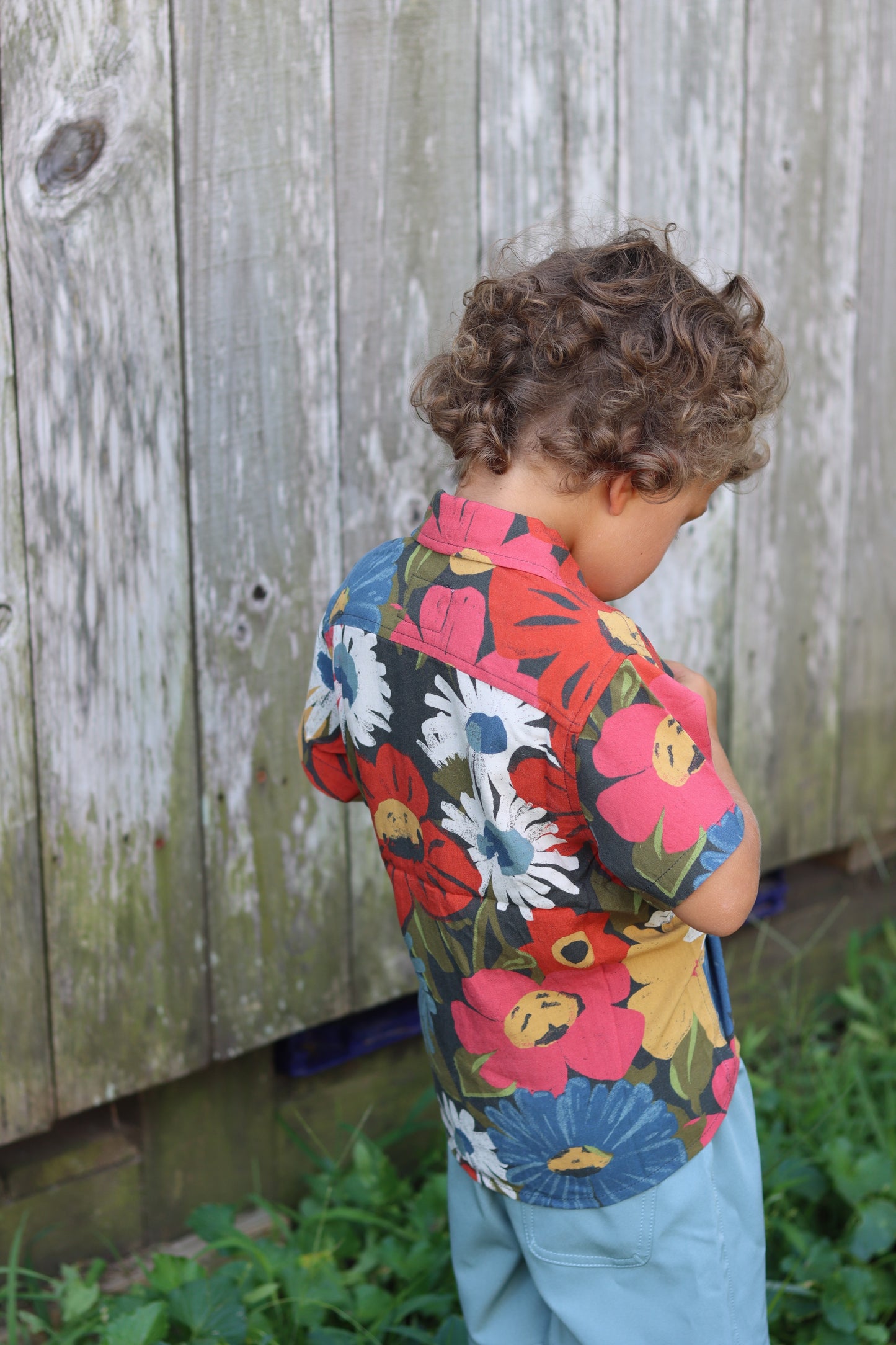 Boys Camden S/S Button Up- Floral