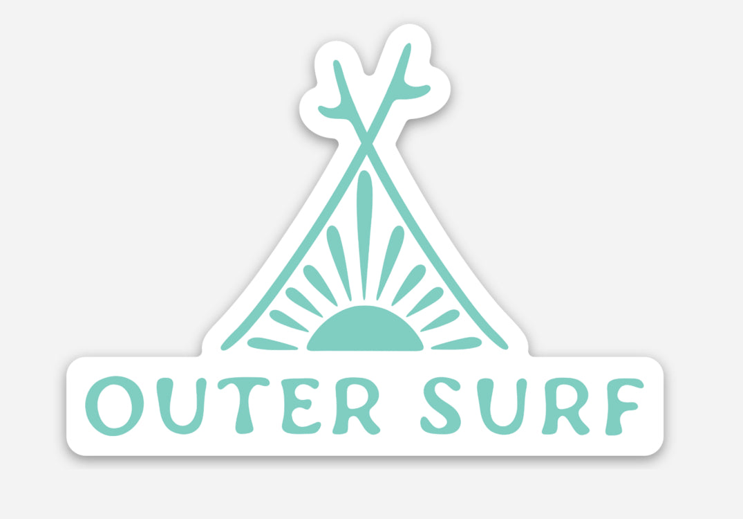 Tee pee logo sticker