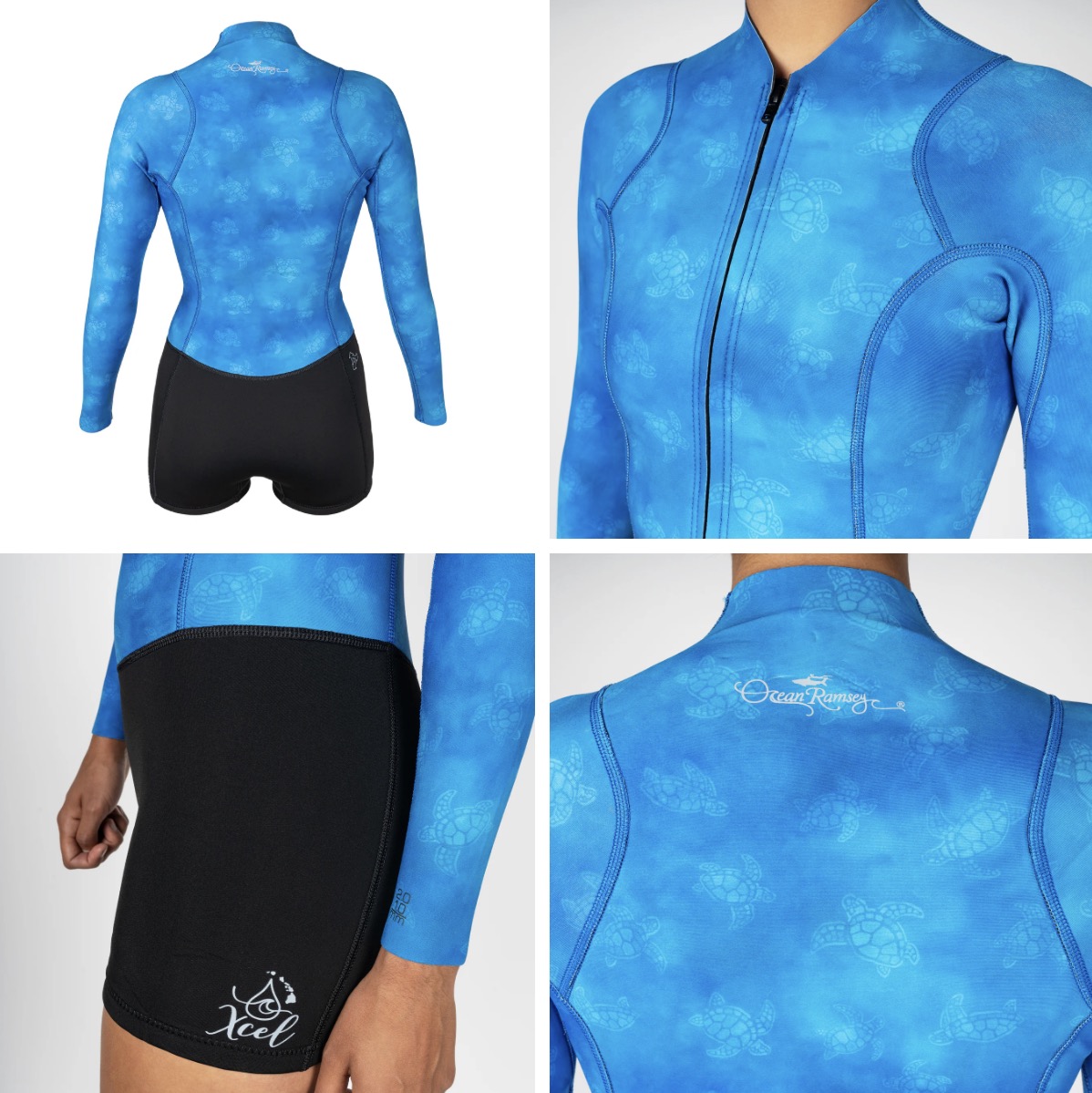 Women's Ocean Ramsey Water Inspired Axis Long Sleeve Front Zip Springsuit 2/1mm