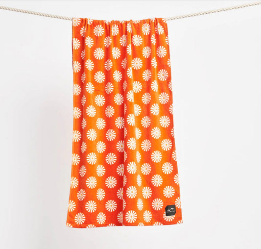 Red Sun Dazed Beach Towel