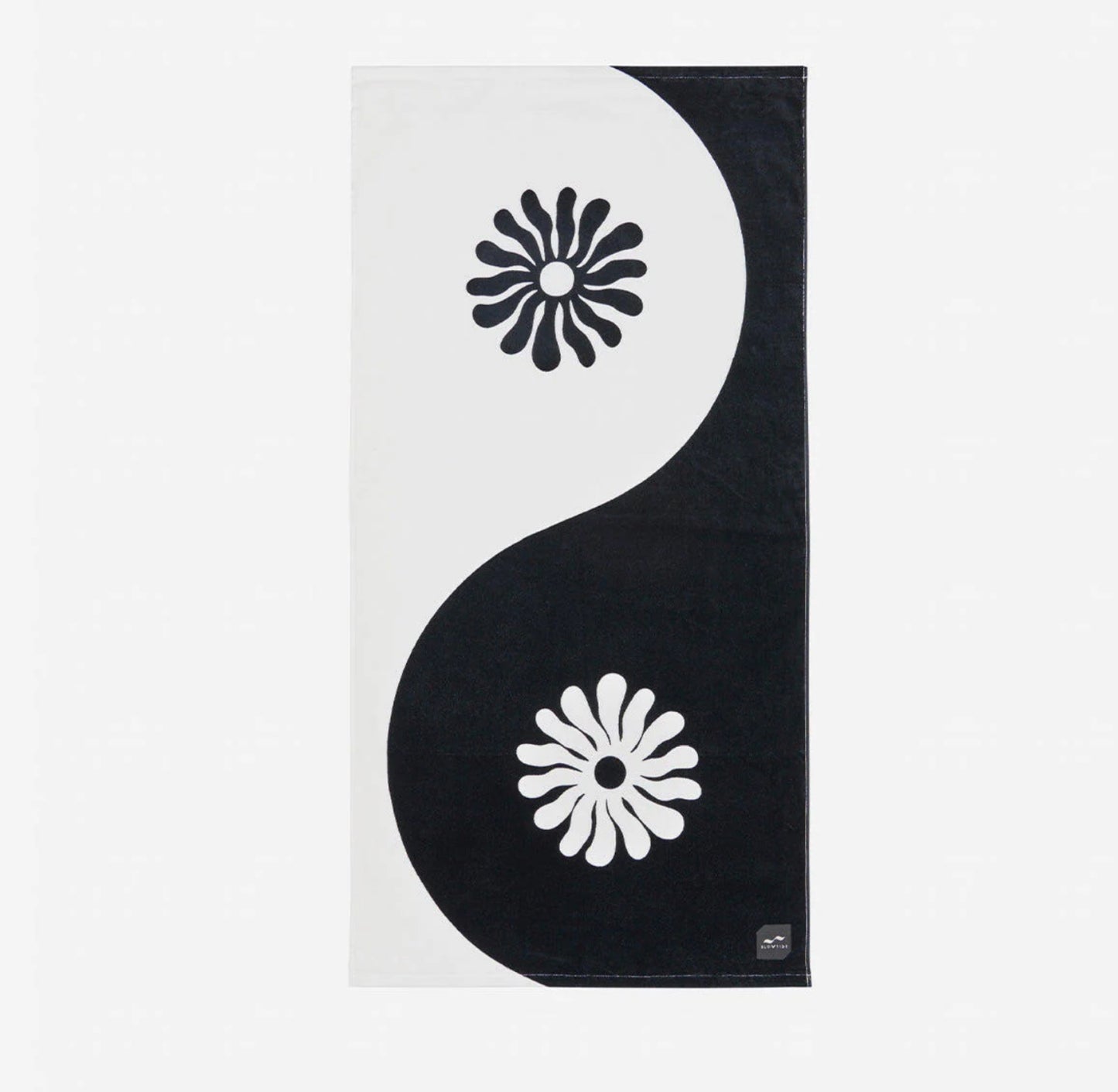 Black Botanical Balance Beach Towel
