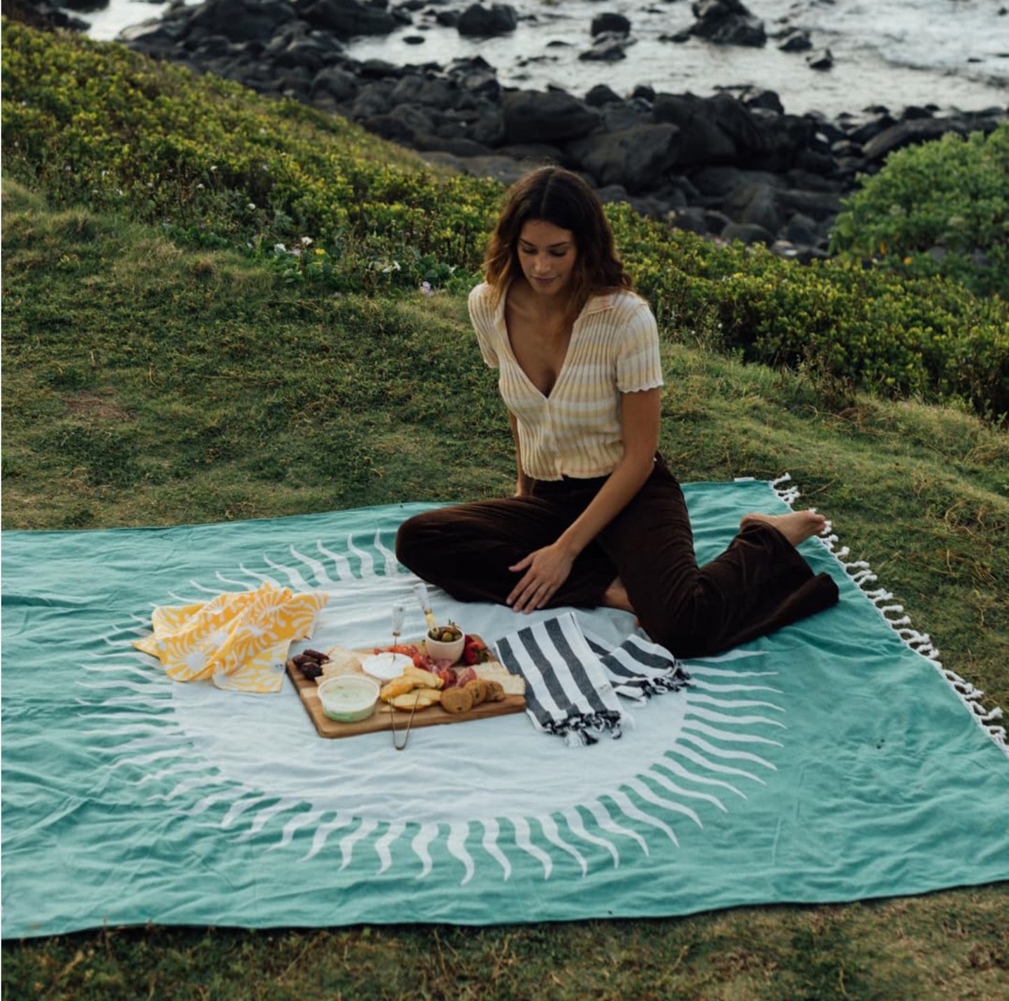 Sol Sage Beach Blanket - oversized