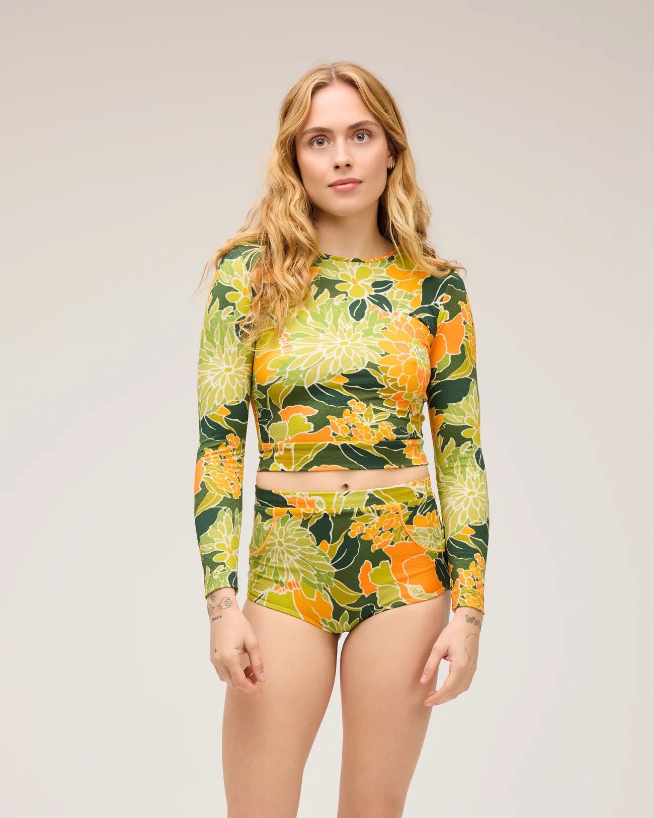 Palomar Crop Top Rashguard- Zest (Boucle)