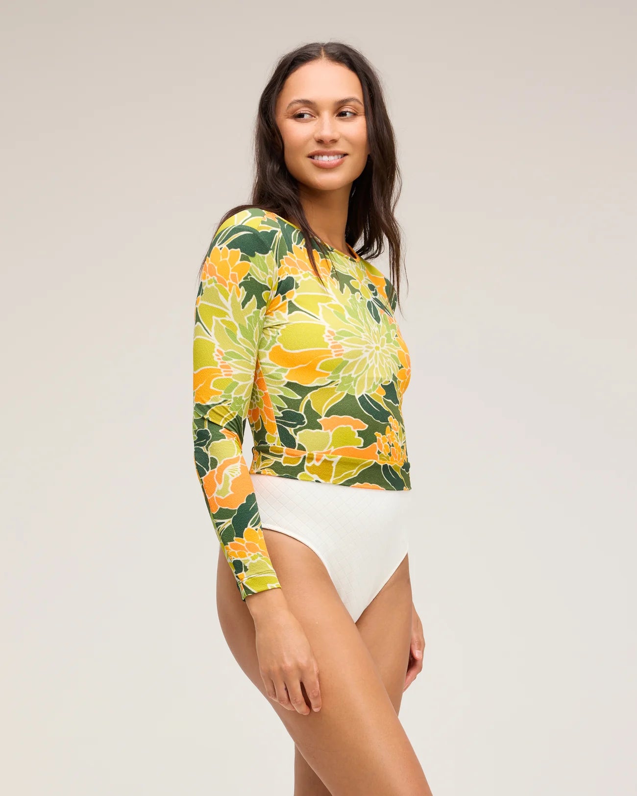 Palomar Crop Top Rashguard- Zest (Boucle)