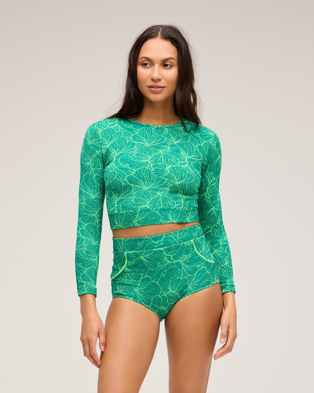 Palomar Crop Top Rashguard - Verdant