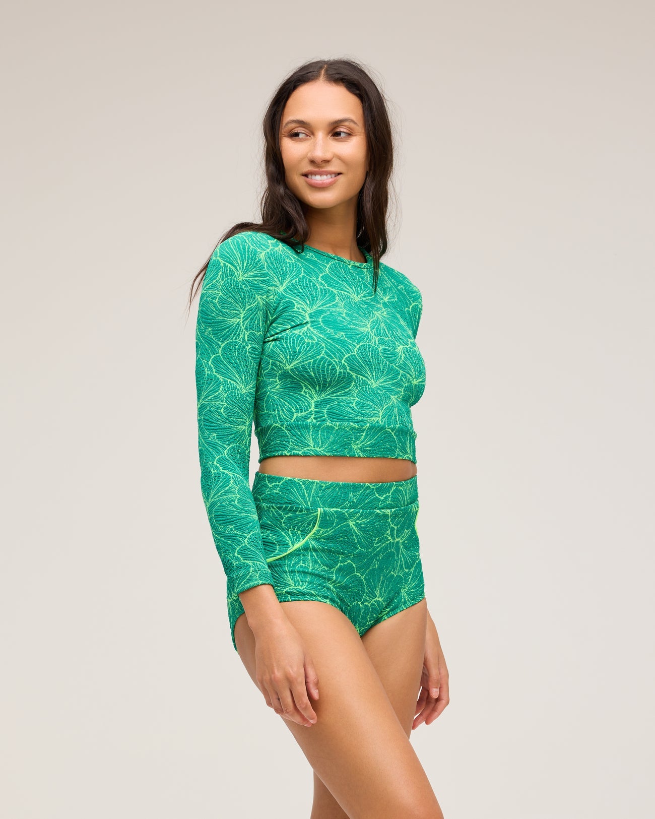 Palomar Crop Top Rashguard - Verdant
