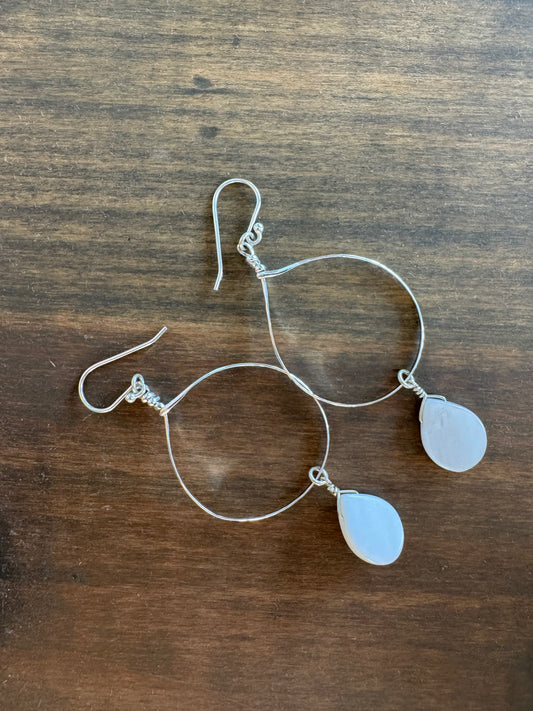 Pearl Hoop Earrings
