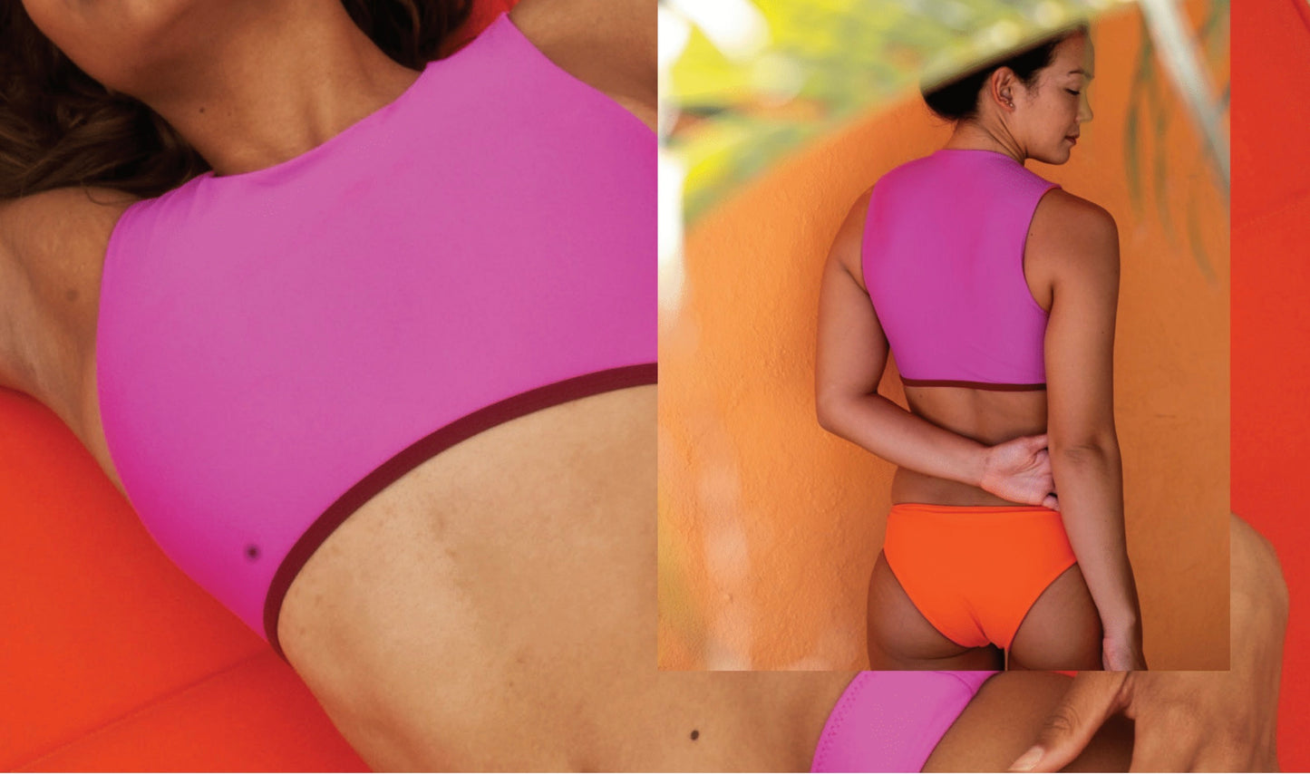 Rella Reversible Bikini Bottom- Jazzberry