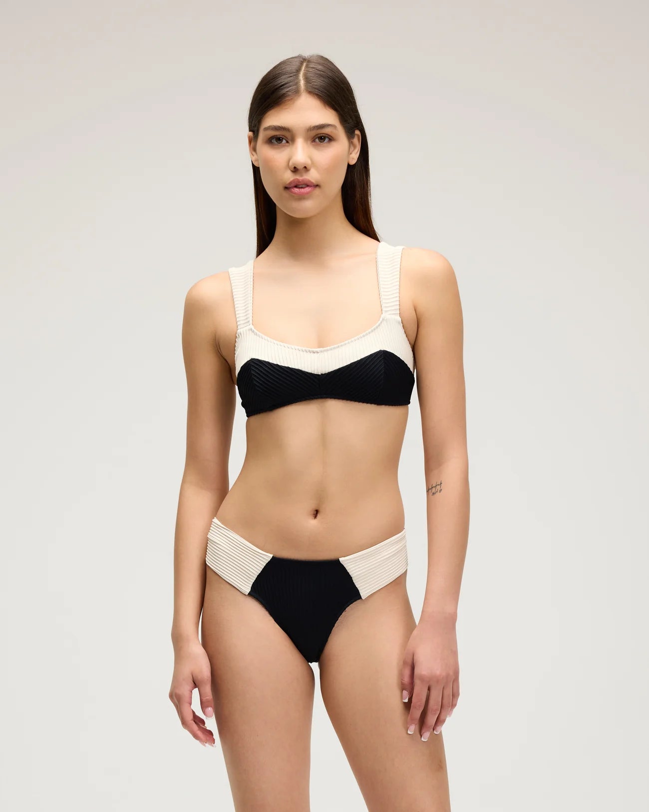 Fer Bikini Top - Black/Ivory