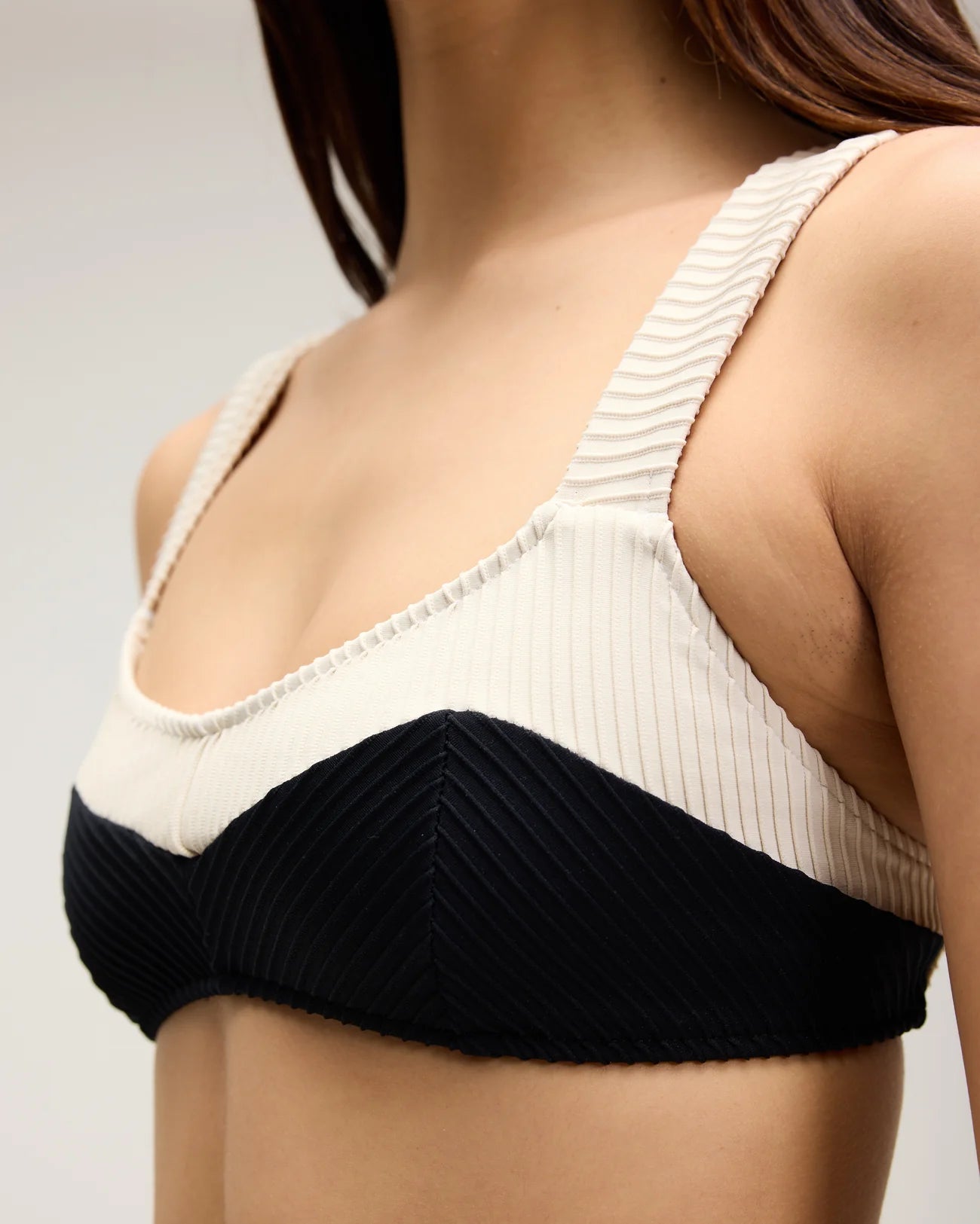 Fer Bikini Top - Black/Ivory