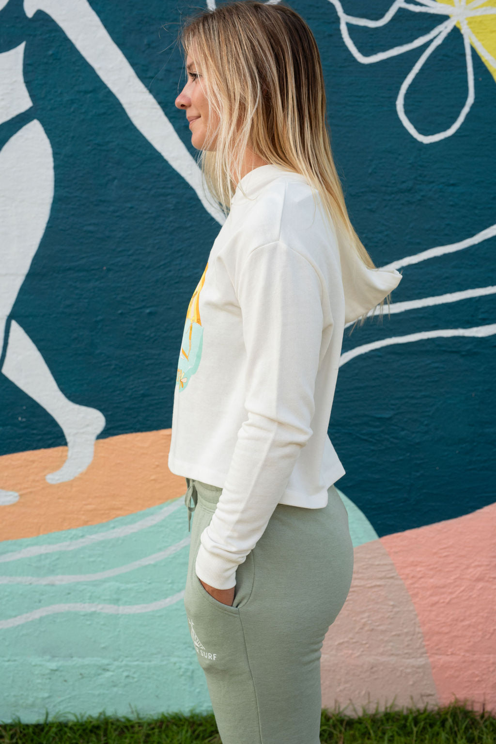 Women's Cropped Terry Surf Camp Hoodie – Outer Surf