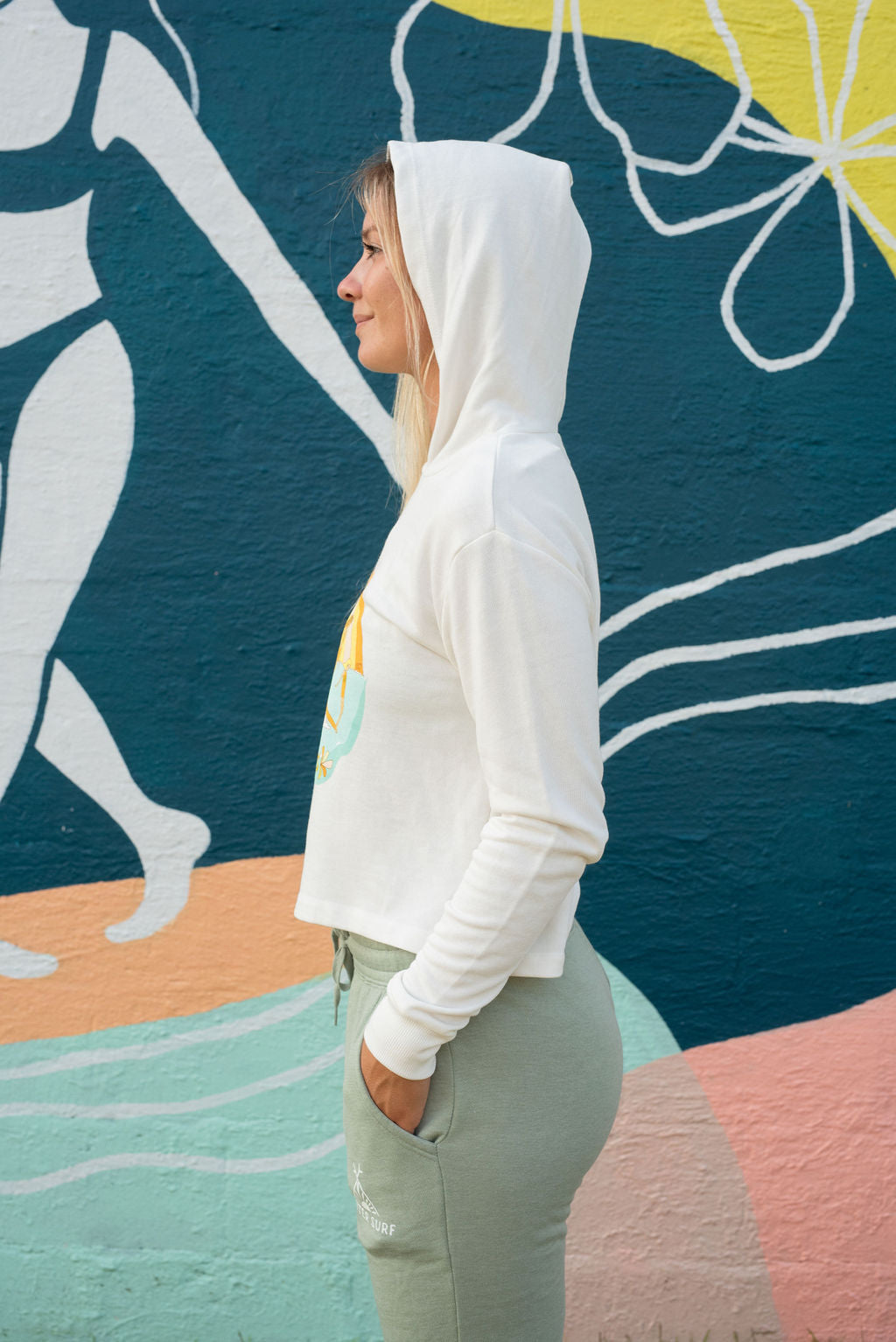 Women's Cropped Terry Surf Camp Hoodie – Outer Surf