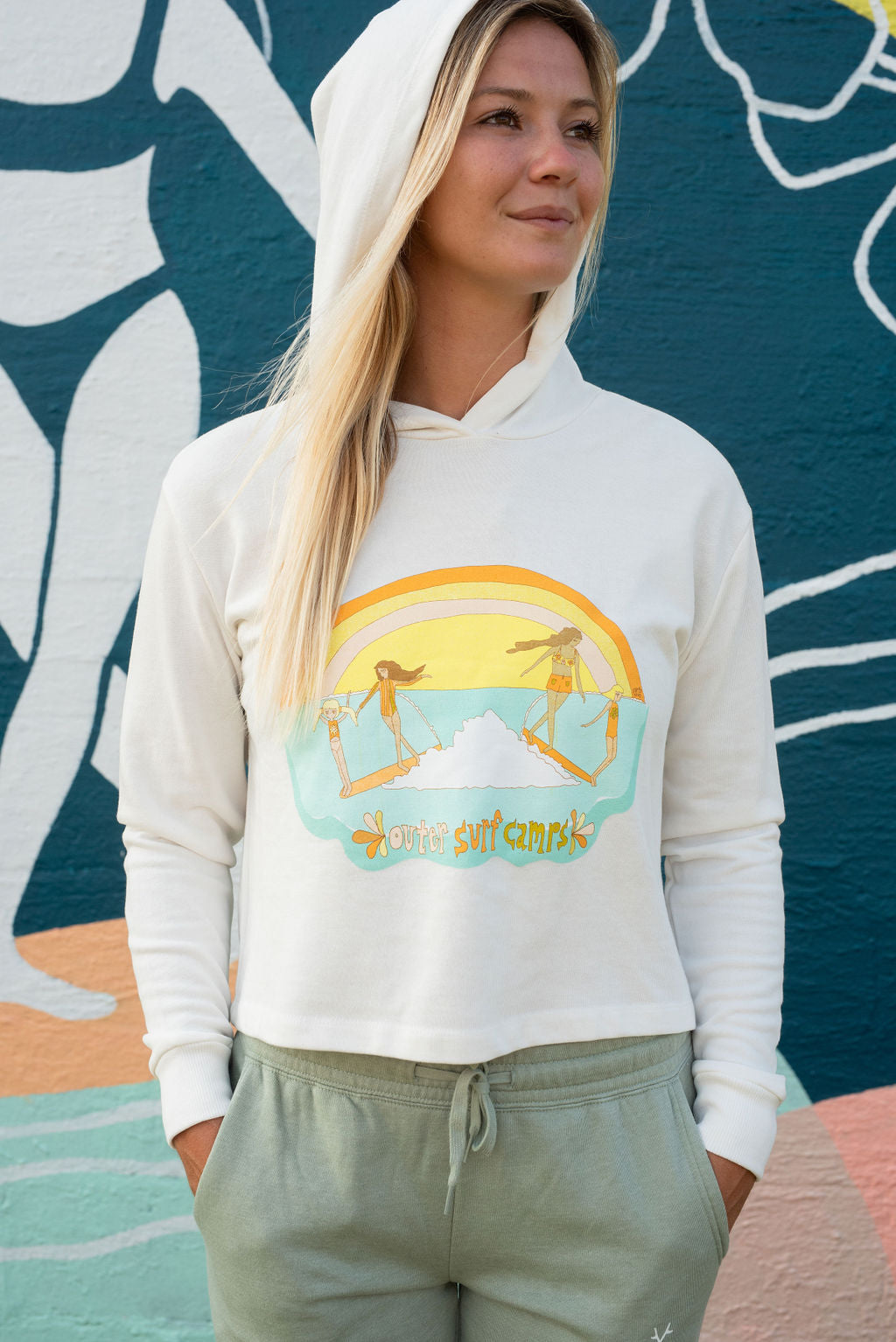 Women's Cropped Terry Surf Camp Hoodie – Outer Surf